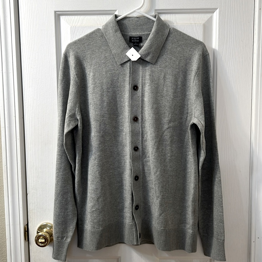 NWT J CREW collard button cardigan  sweater Size Small